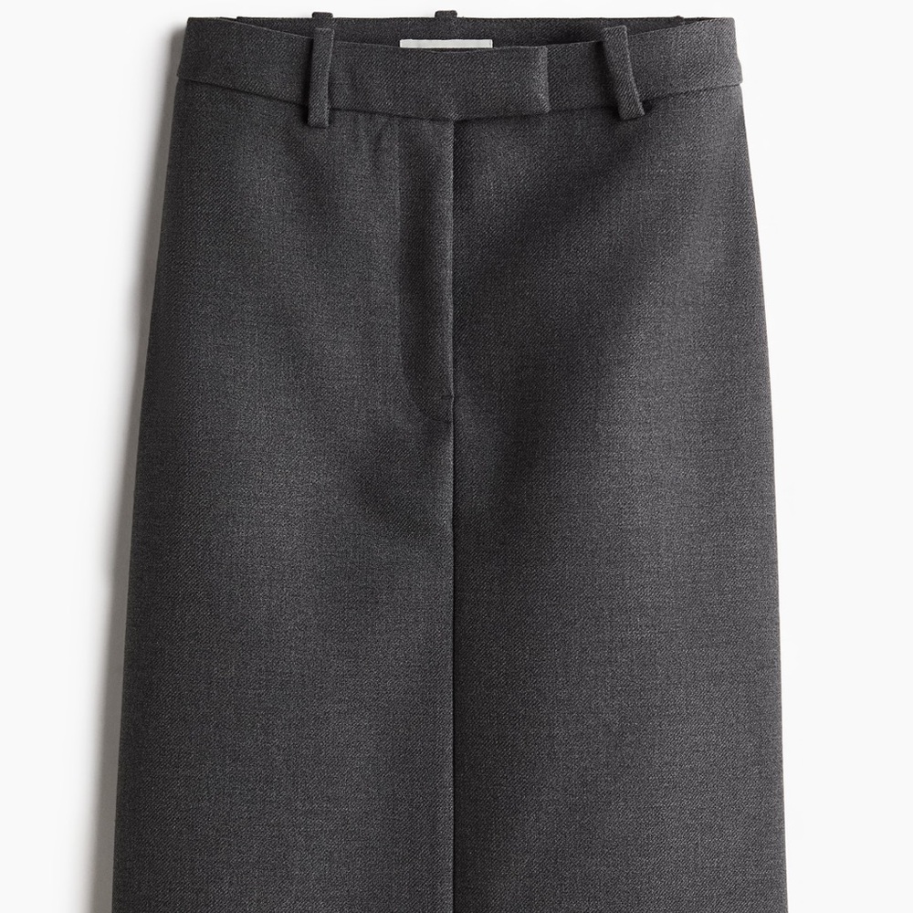 H&M Knee-Length Pencil Skirt in Dark Grey Melange Size 16